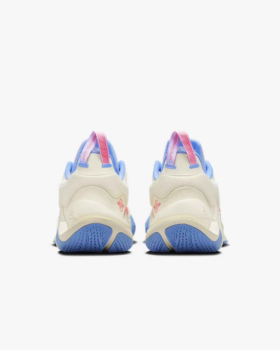 Giannis Immortality 2 Coconut Milk/University Blue/Light Orewood Brown/Hot Punch | Mens/Womens Nike First Day Kicks