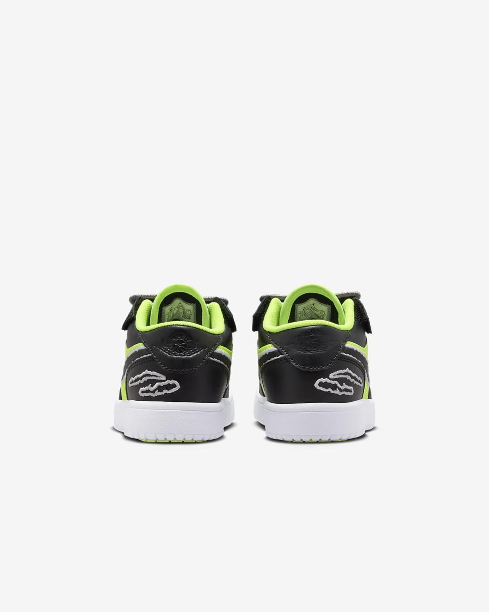 Jordan 1 Low Alt SE Volt/White/Black | Kids Nike Jordan