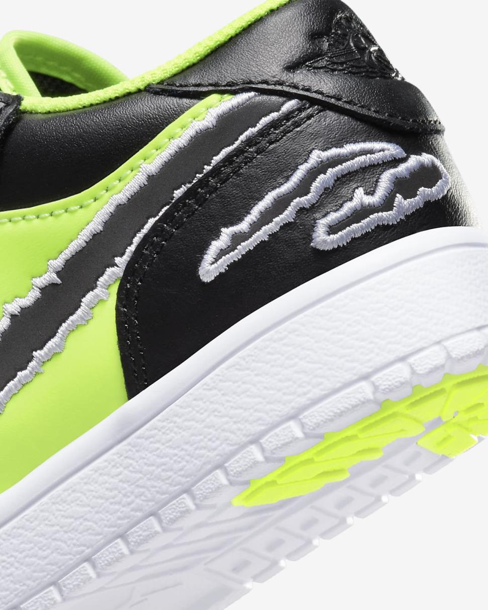 Jordan 1 Low Alt SE Volt/White/Black | Kids Nike Jordan