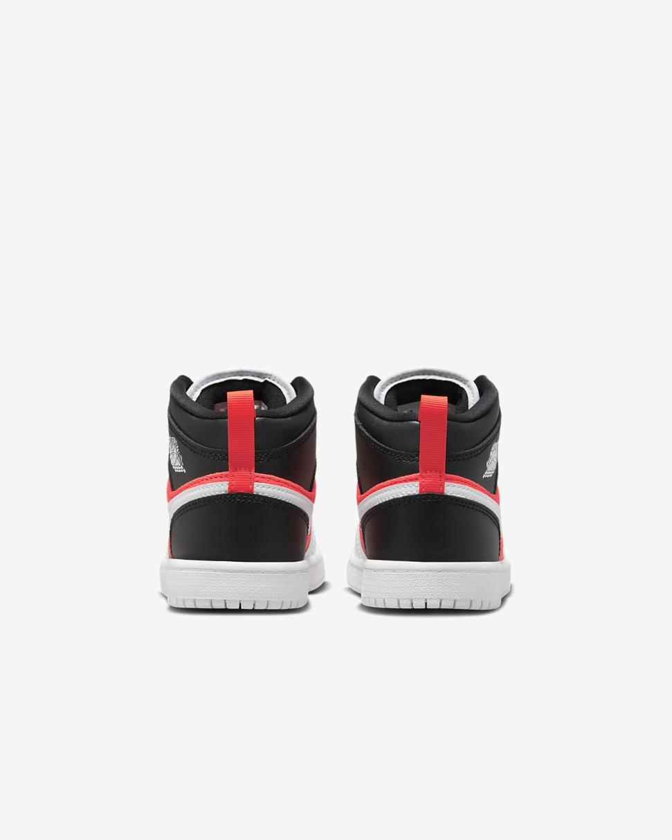 Jordan 1 Mid SE Black/Infrared 23/White | Kids Nike Jordan