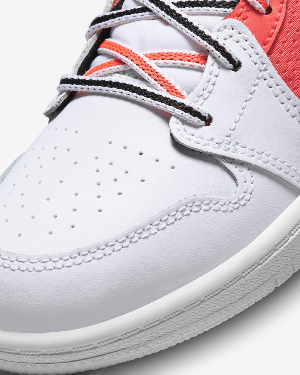 Jordan 1 Mid SE Black/Infrared 23/White | Kids Nike Jordan