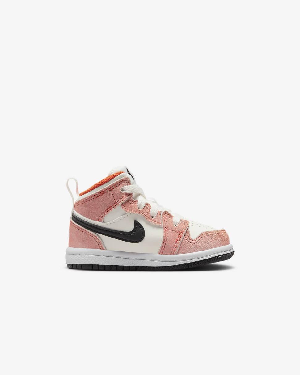 Jordan 1 Mid SE Team Orange/Sail/White/Black | Kids Nike Jordan