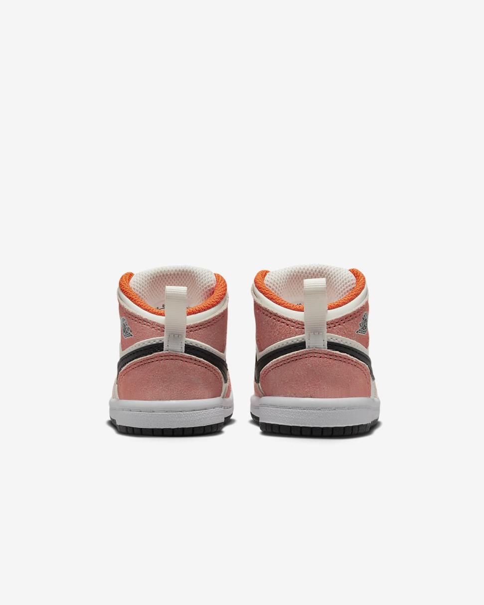 Jordan 1 Mid SE Team Orange/Sail/White/Black | Kids Nike Jordan