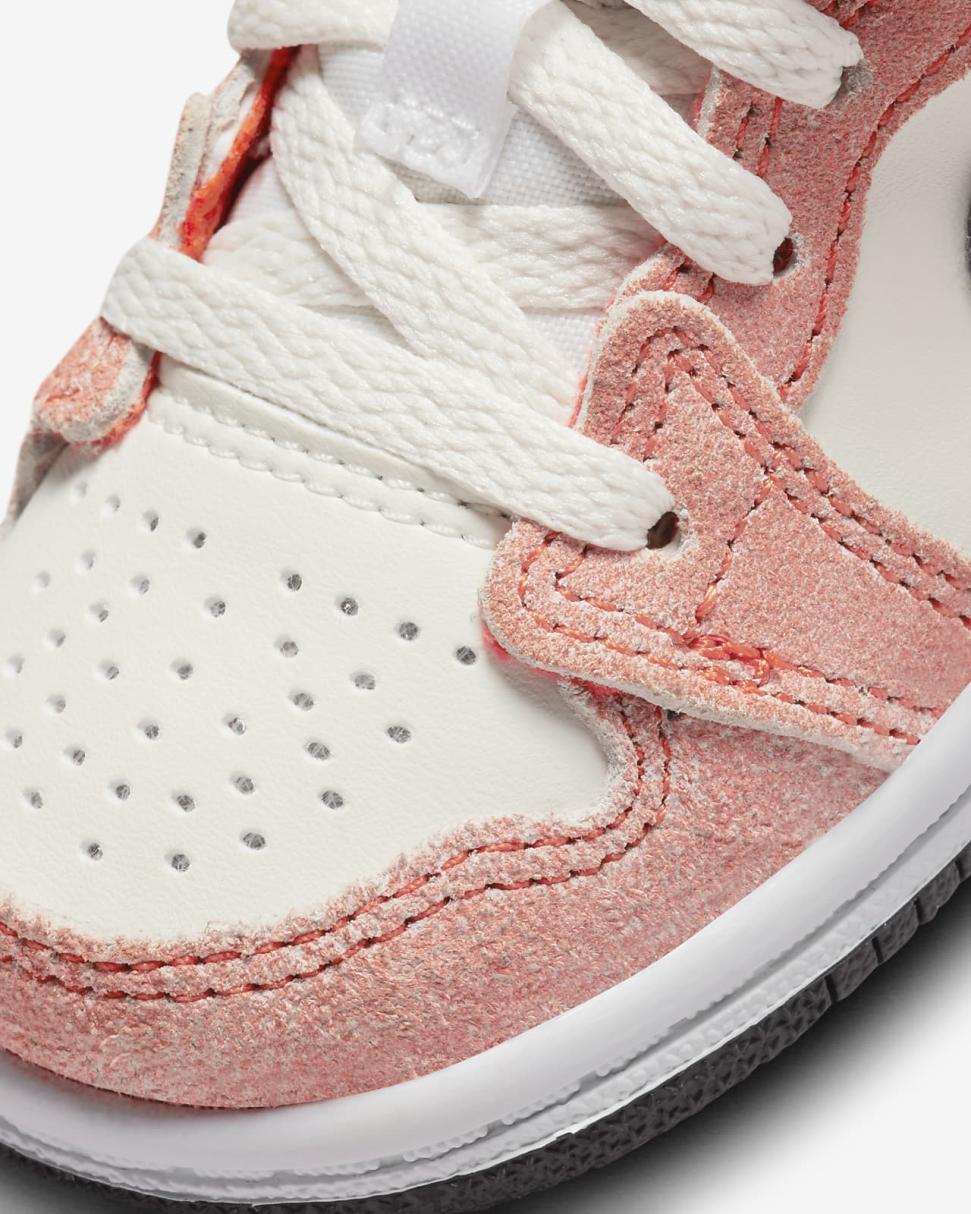 Jordan 1 Mid SE Team Orange/Sail/White/Black | Kids Nike Jordan
