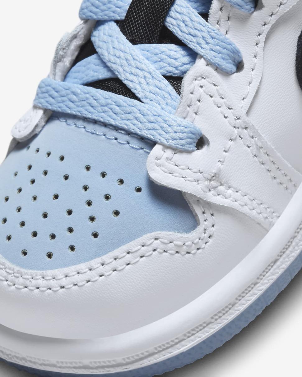 Jordan 1 Mid SE White/Black/Ice Blue | Kids Nike Jordan