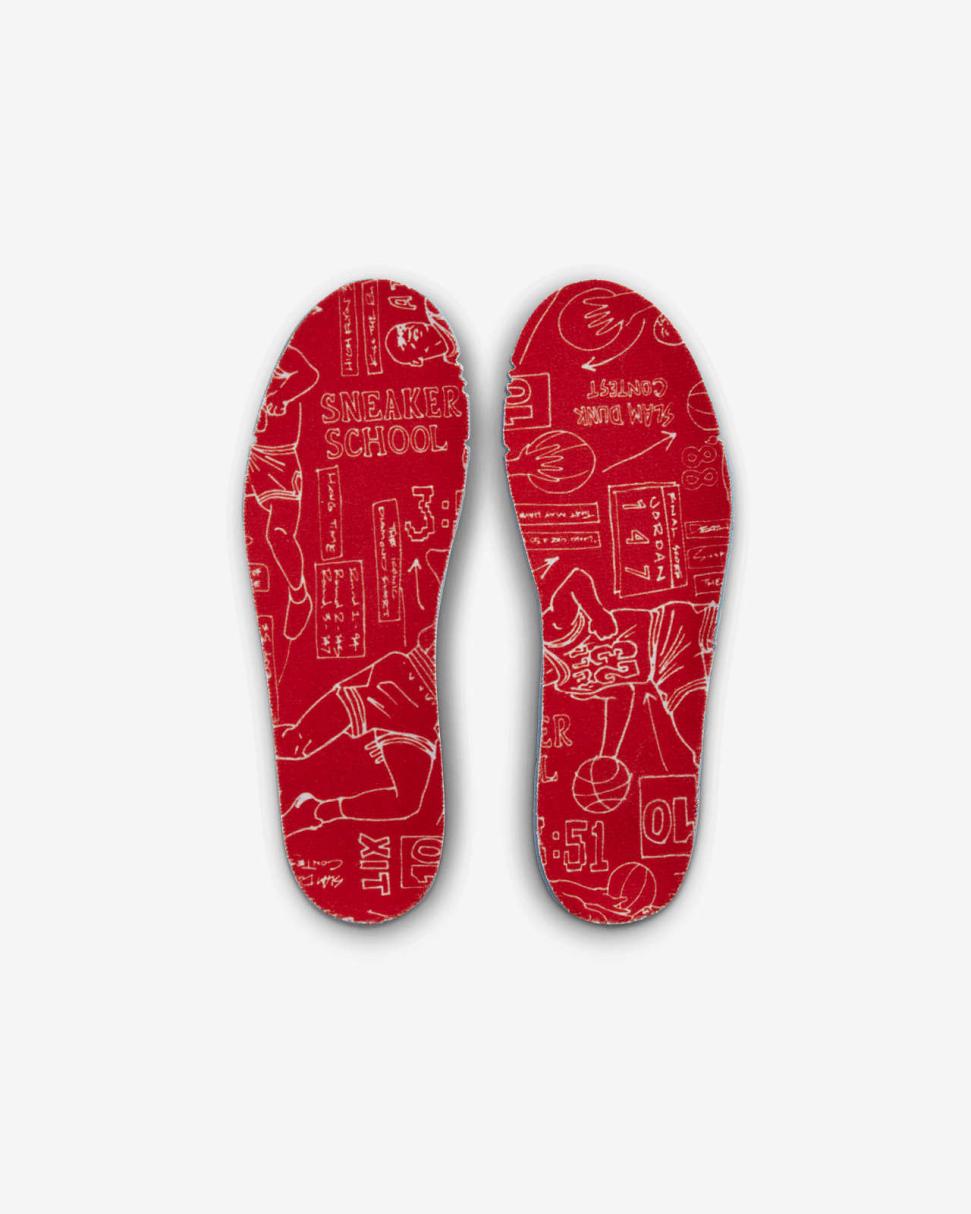 Jordan 1 Mid Sneaker School Muslin/Black/White/Chile Red | Kids Nike Jordan