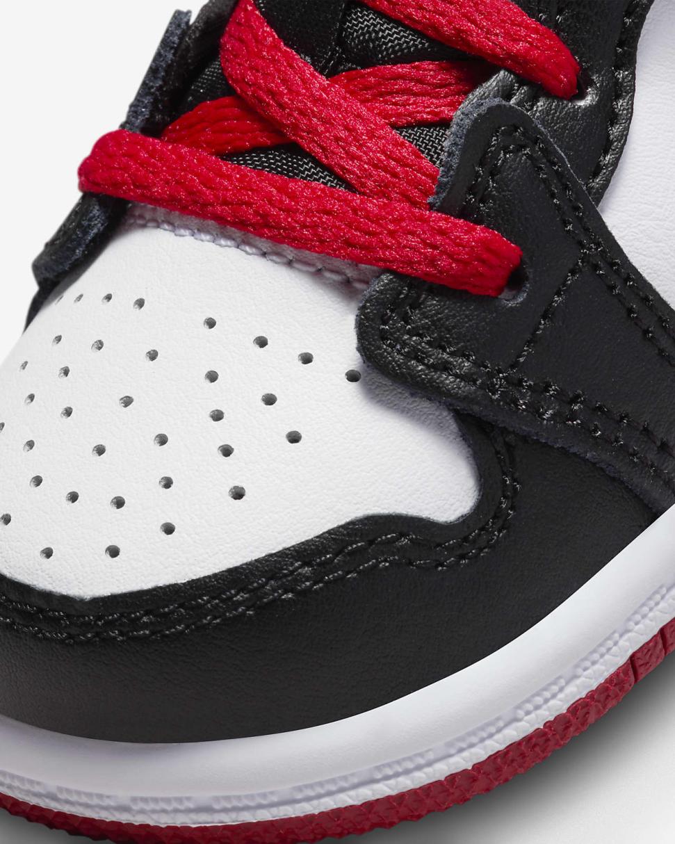 Jordan 1 Mid White/Black/Gym Red | Kids Nike Jordan