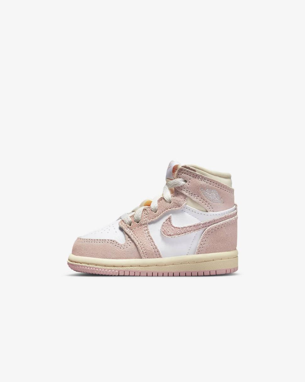Jordan 1 Retro High OG Atmosphere/Muslin/Sail/White | Kids Nike Jordan
