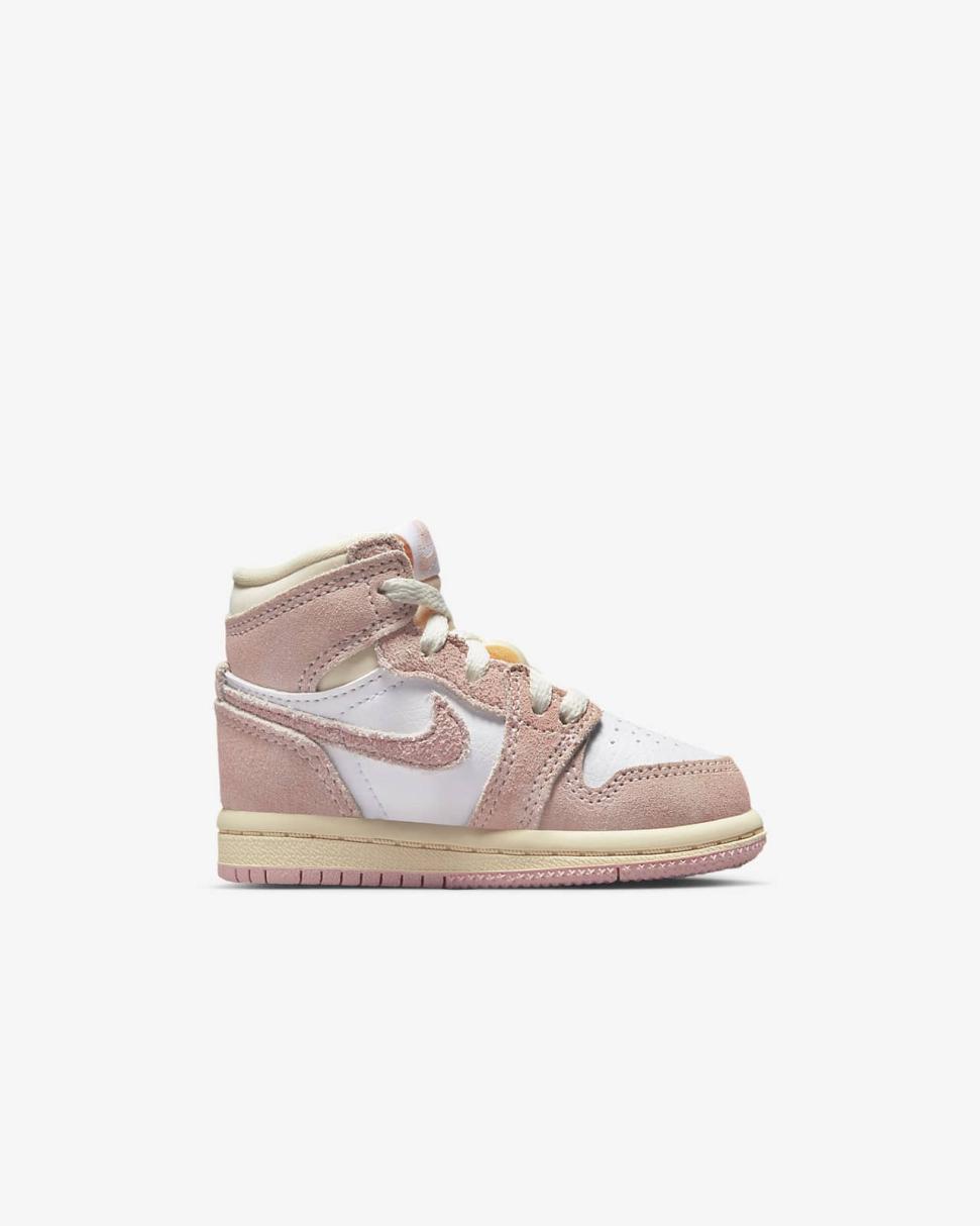 Jordan 1 Retro High OG Atmosphere/Muslin/Sail/White | Kids Nike Jordan