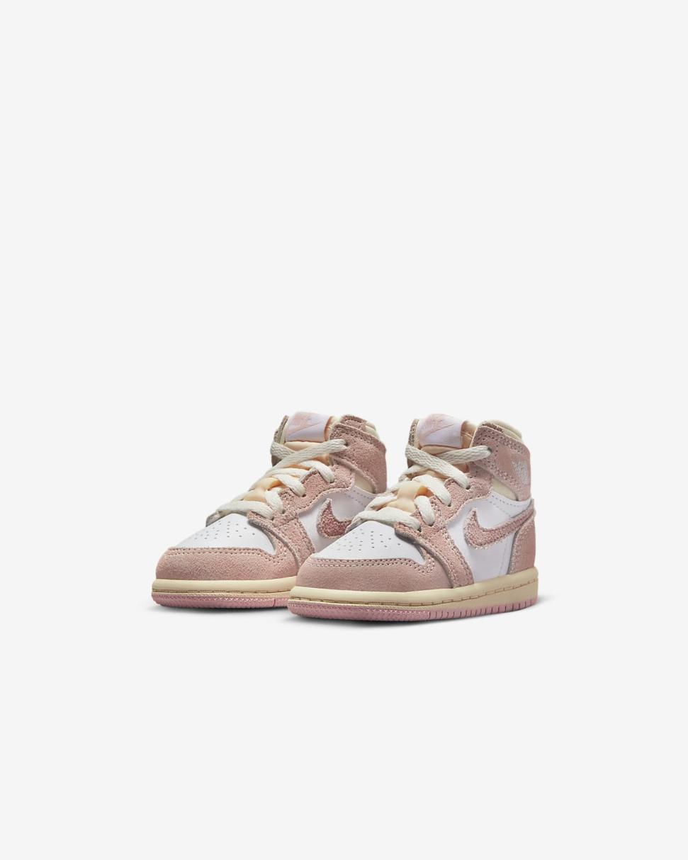 Jordan 1 Retro High OG Atmosphere/Muslin/Sail/White | Kids Nike Jordan
