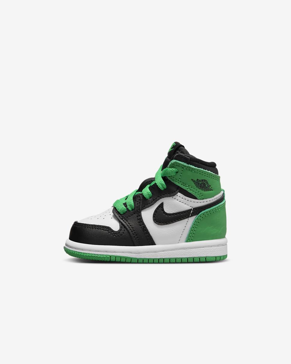 Jordan 1 Retro High OG Black/White/Lucky Green | Kids Nike Jordan