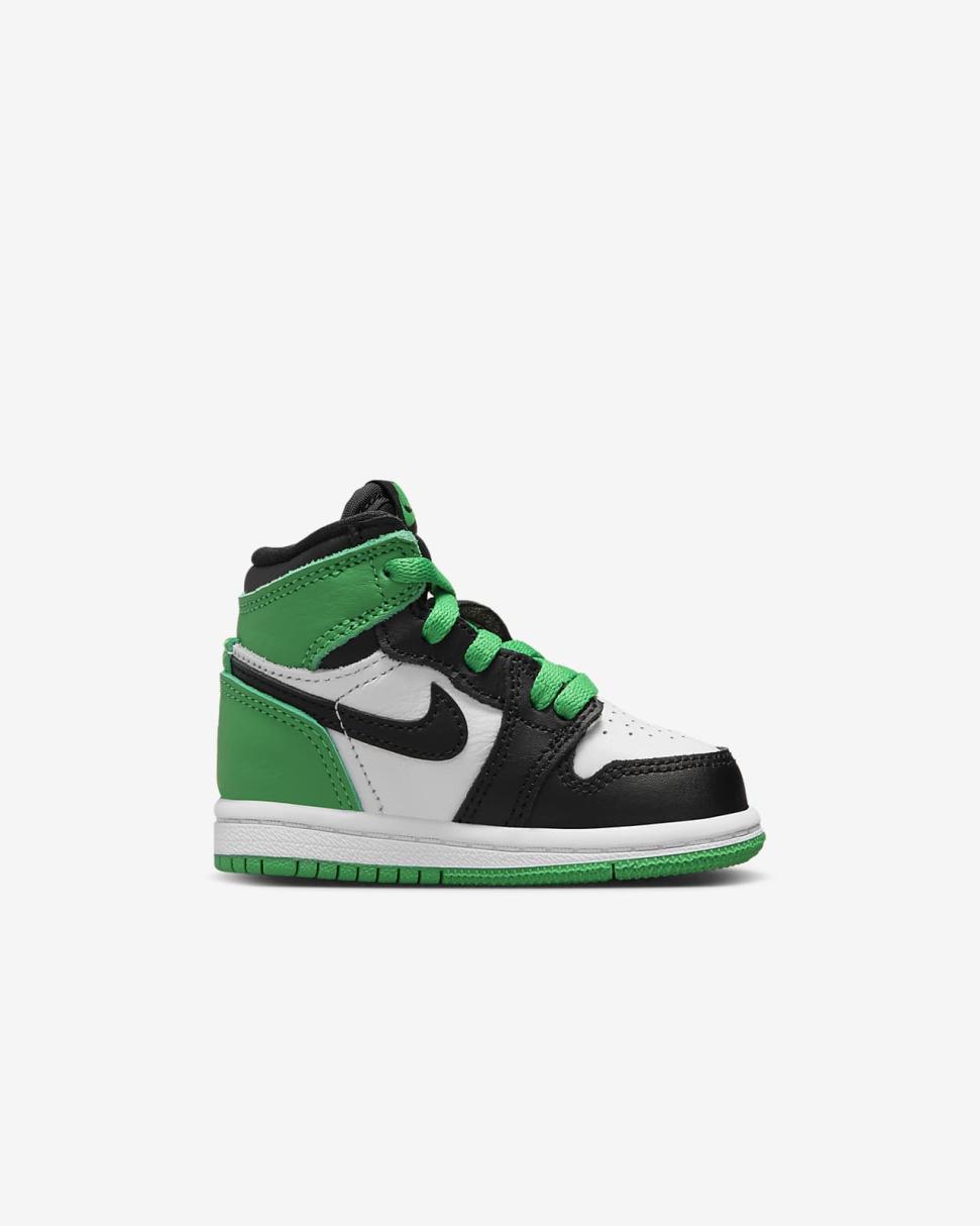 Jordan 1 Retro High OG Black/White/Lucky Green | Kids Nike Jordan