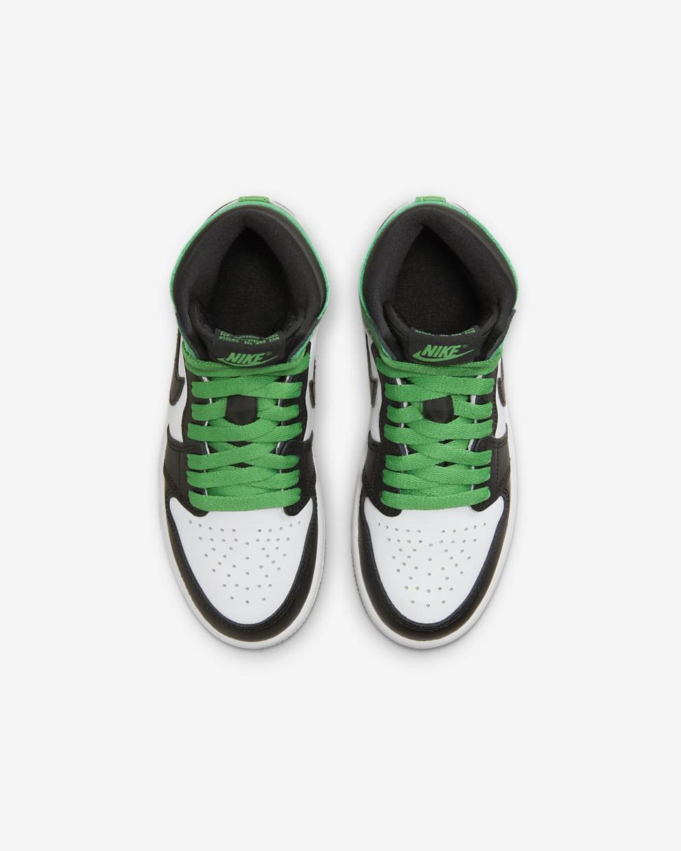 Jordan 1 Retro High OG Black/White/Lucky Green | Kids Nike Jordan