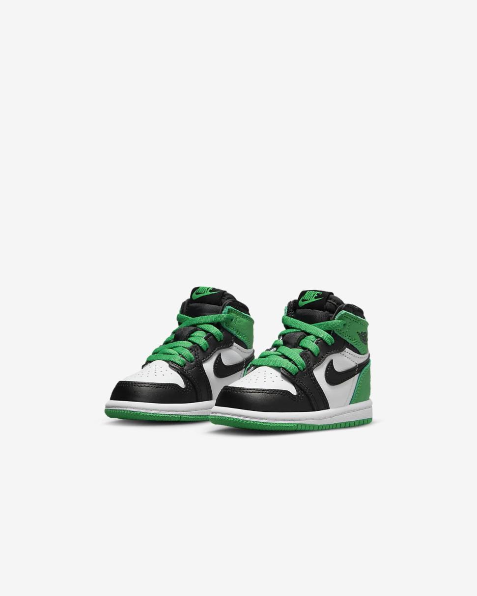 Jordan 1 Retro High OG Black/White/Lucky Green | Kids Nike Jordan