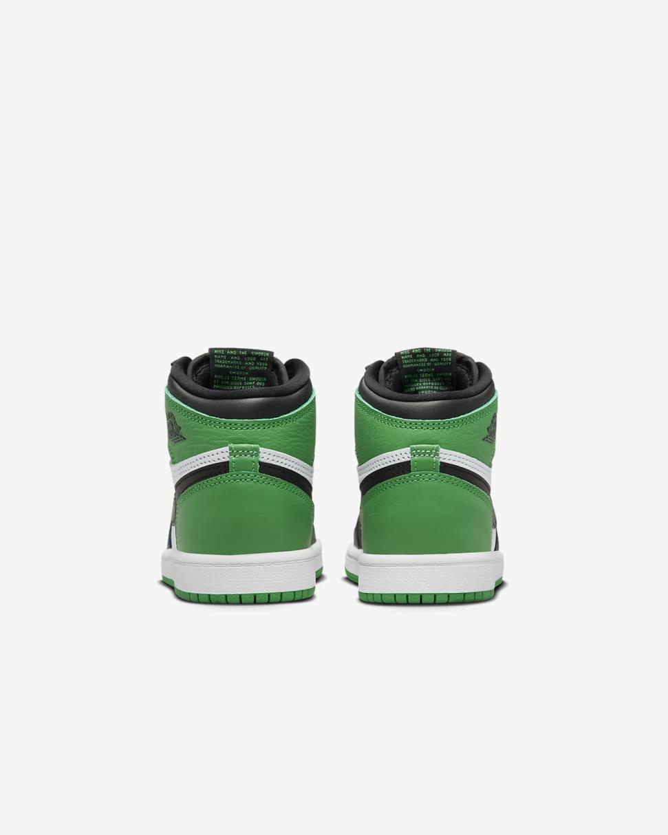 Jordan 1 Retro High OG Black/White/Lucky Green | Kids Nike Jordan
