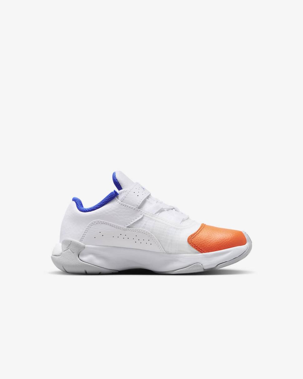 Jordan 11 CMFT Low White/Safety Orange/Hyper Royal | Kids Nike Jordan