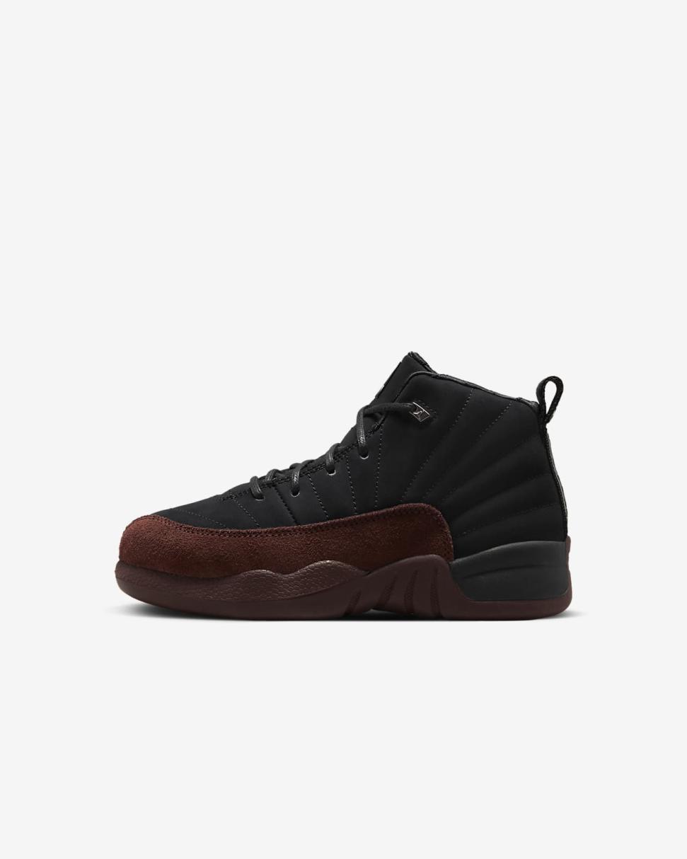 Jordan 12 X A Ma Maniére Black/Burgundy Crush/Black | Kids Nike Jordan