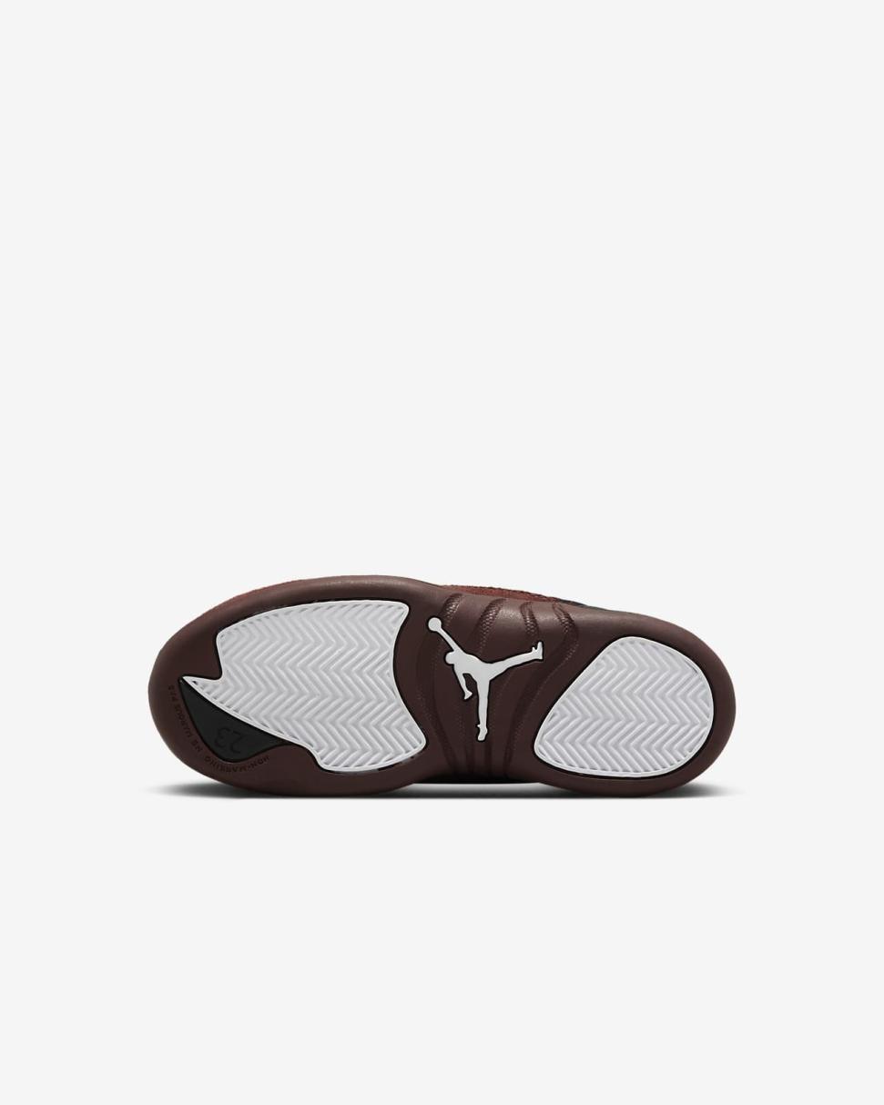 Jordan 12 X A Ma Maniére Black/Burgundy Crush/Black | Kids Nike Jordan