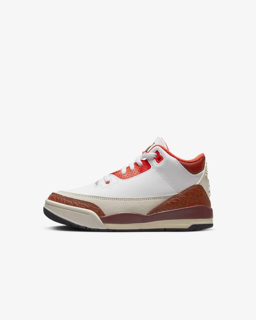 Jordan 3 Retro SE White/Mars Stone/Team Orange/Black | Kids Nike Jordan