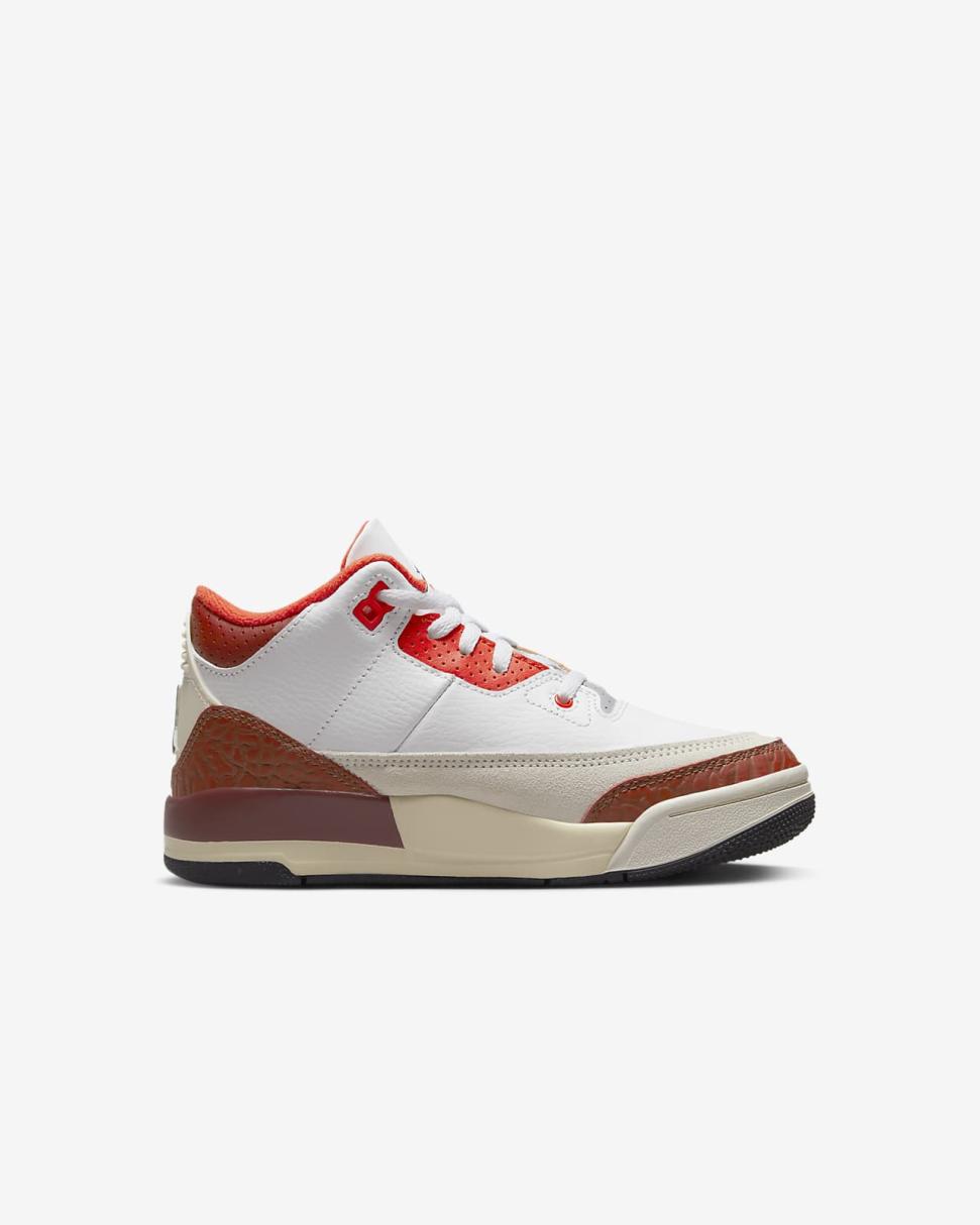 Jordan 3 Retro SE White/Mars Stone/Team Orange/Black | Kids Nike Jordan