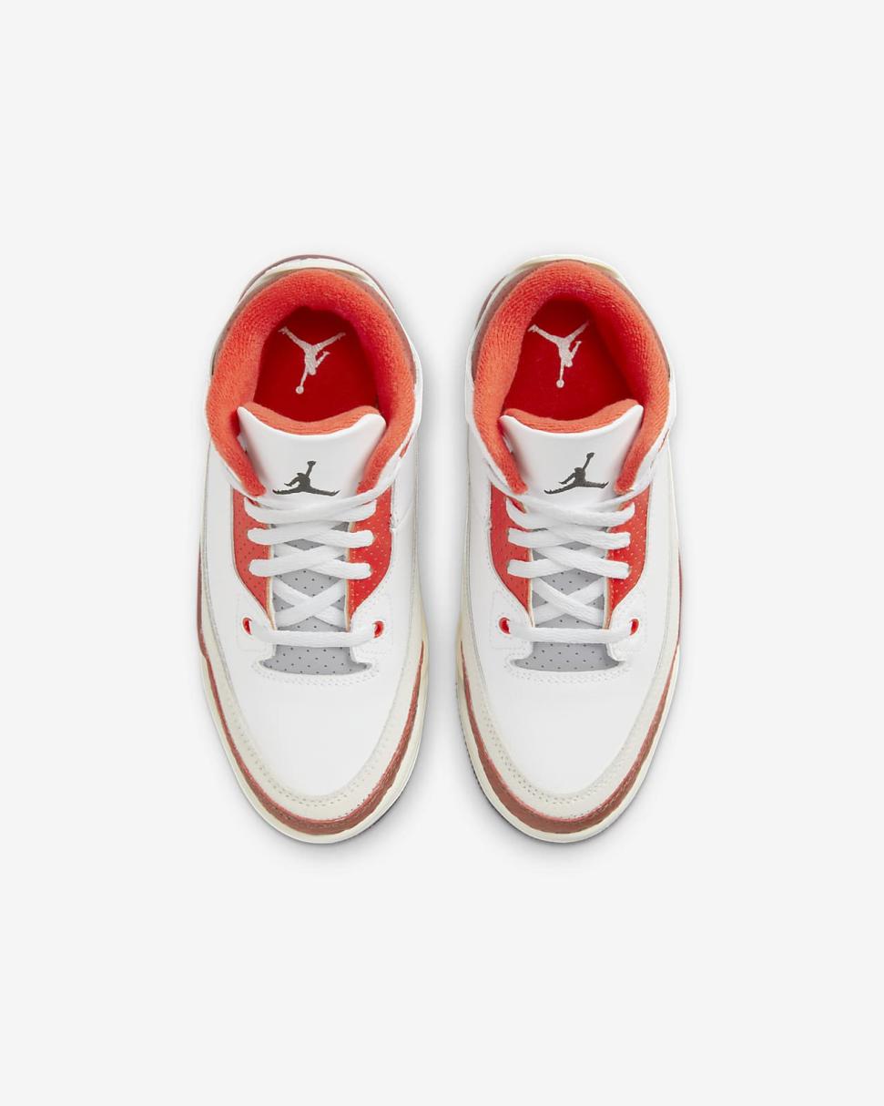 Jordan 3 Retro SE White/Mars Stone/Team Orange/Black | Kids Nike Jordan