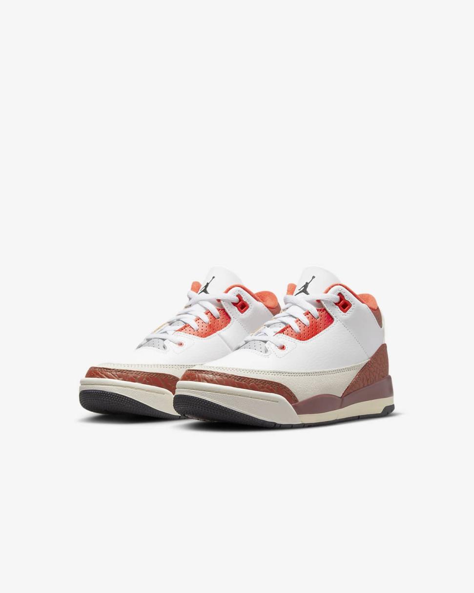 Jordan 3 Retro SE White/Mars Stone/Team Orange/Black | Kids Nike Jordan