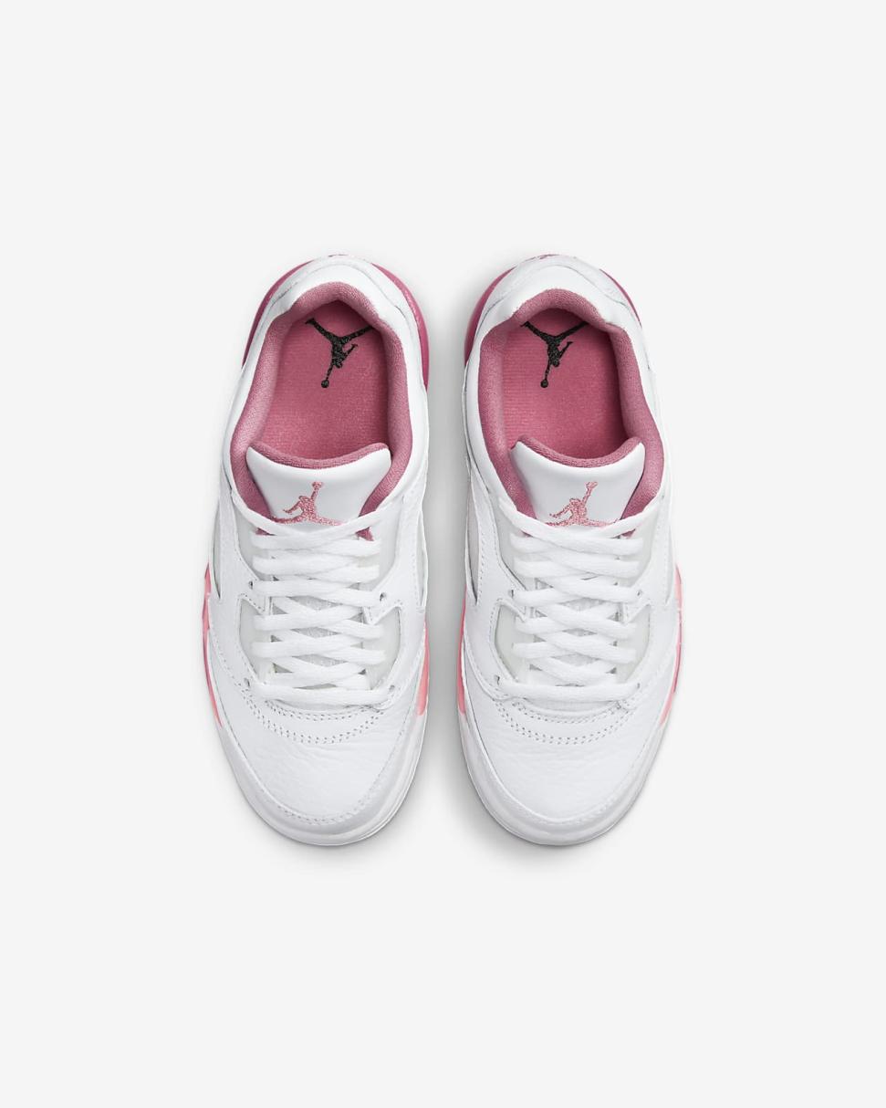 Jordan 5 Retro Low White/Desert Berry/Black/Coral Chalk | Kids Nike Jordan