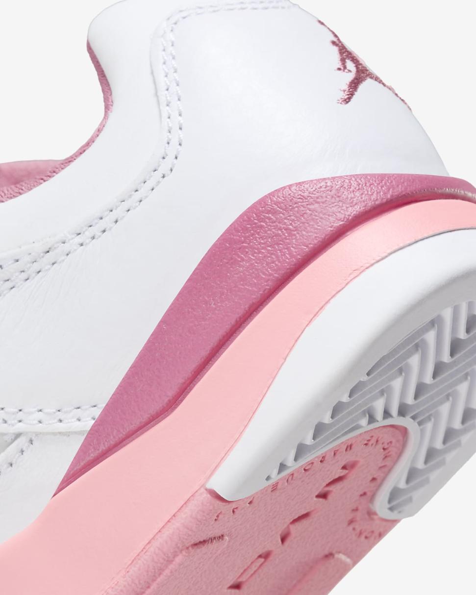 Jordan 5 Retro Low White/Desert Berry/Black/Coral Chalk | Kids Nike Jordan