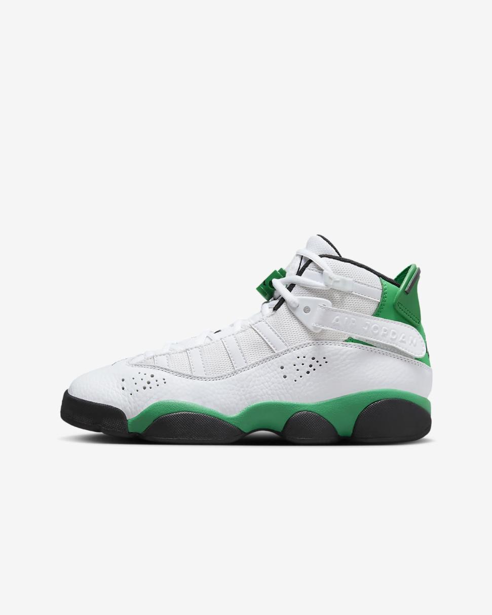 Jordan 6 Rings White/Black/Lucky Green | Kids Nike Jordan