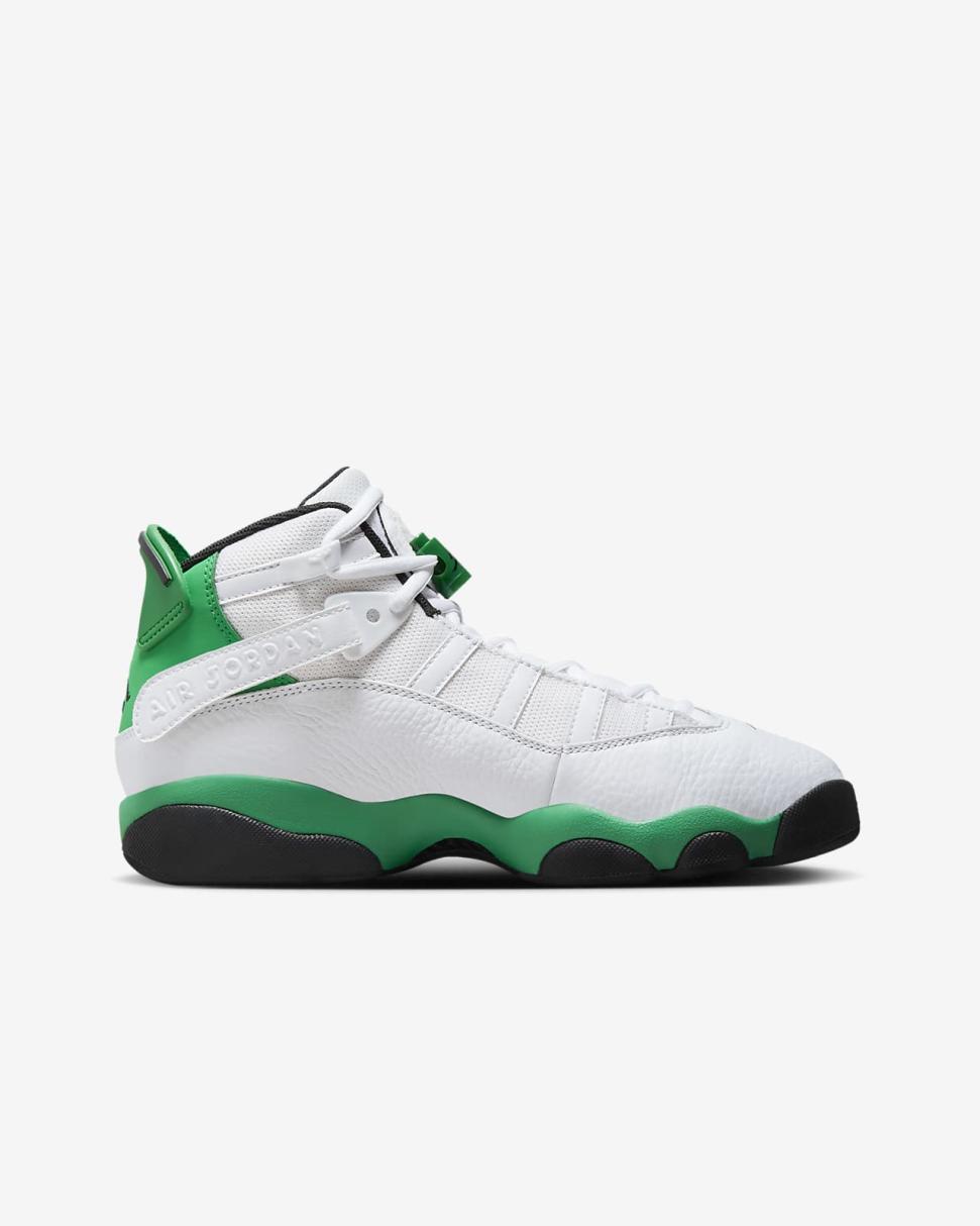 Jordan 6 Rings White/Black/Lucky Green | Kids Nike Jordan