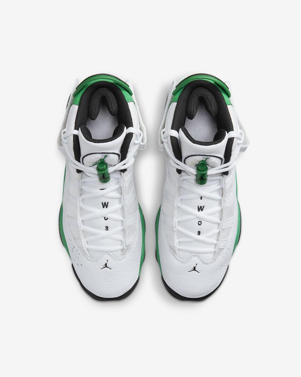 Jordan 6 Rings White/Black/Lucky Green | Kids Nike Jordan