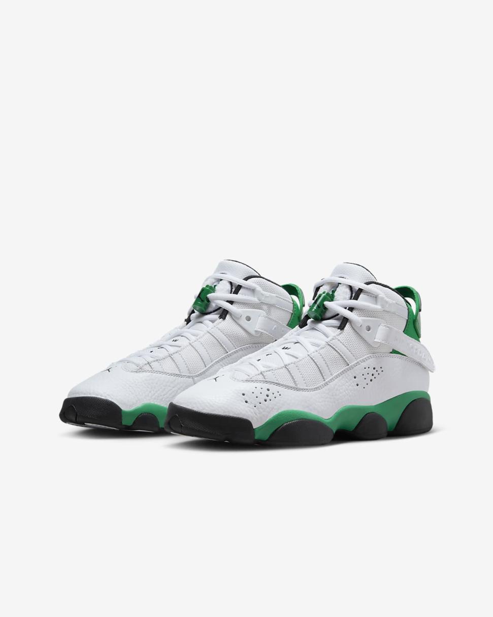 Jordan 6 Rings White/Black/Lucky Green | Kids Nike Jordan