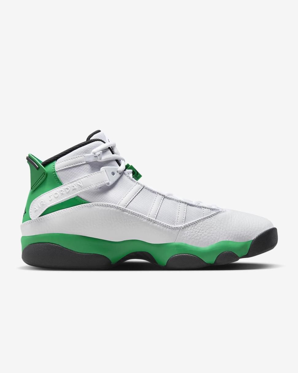 Jordan 6 Rings White/Black/Lucky Green | Mens Nike Lifestyle