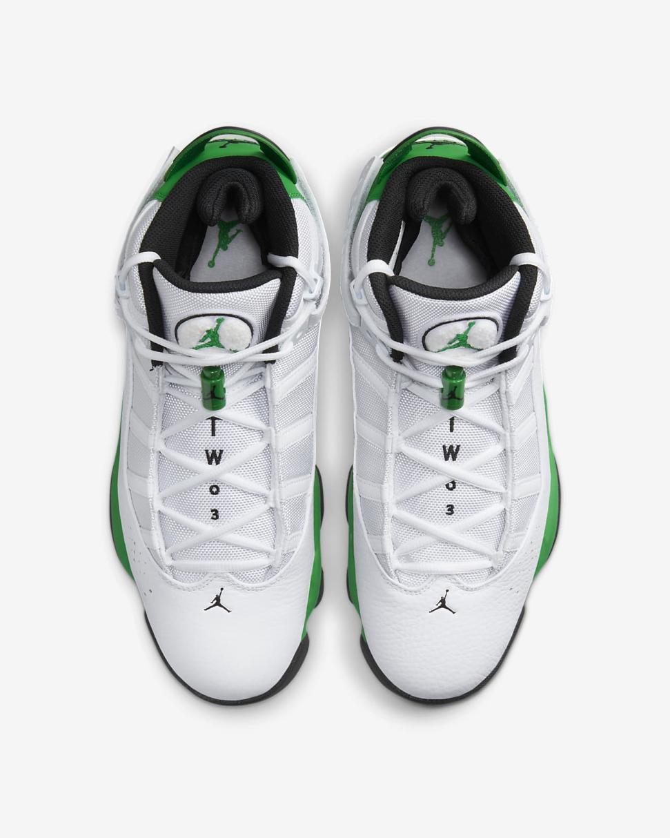 Jordan 6 Rings White/Black/Lucky Green | Mens Nike Lifestyle