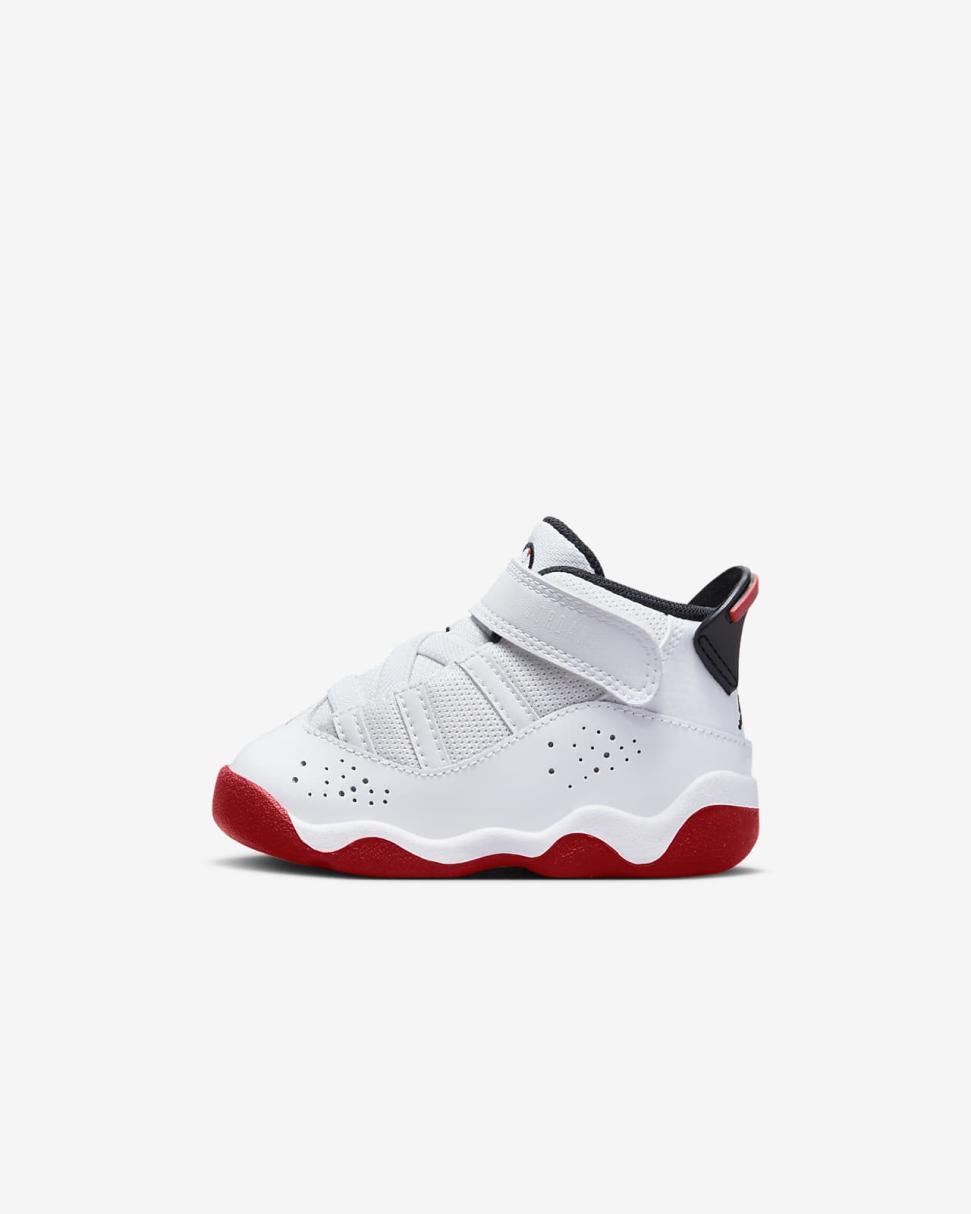 Jordan 6 Rings White/Black/University Red | Kids Nike Jordan