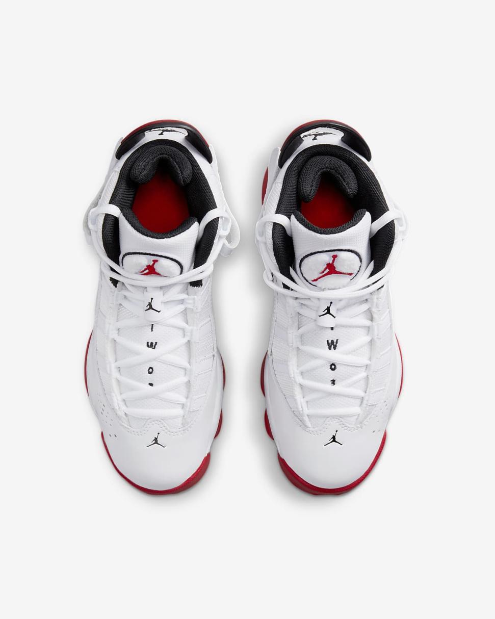 Jordan 6 Rings White/Black/University Red | Kids Nike Jordan