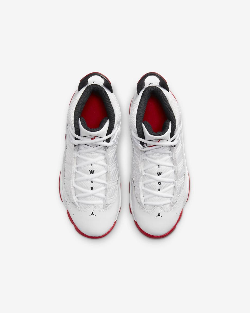 Jordan 6 Rings White/Black/University Red | Kids Nike Jordan