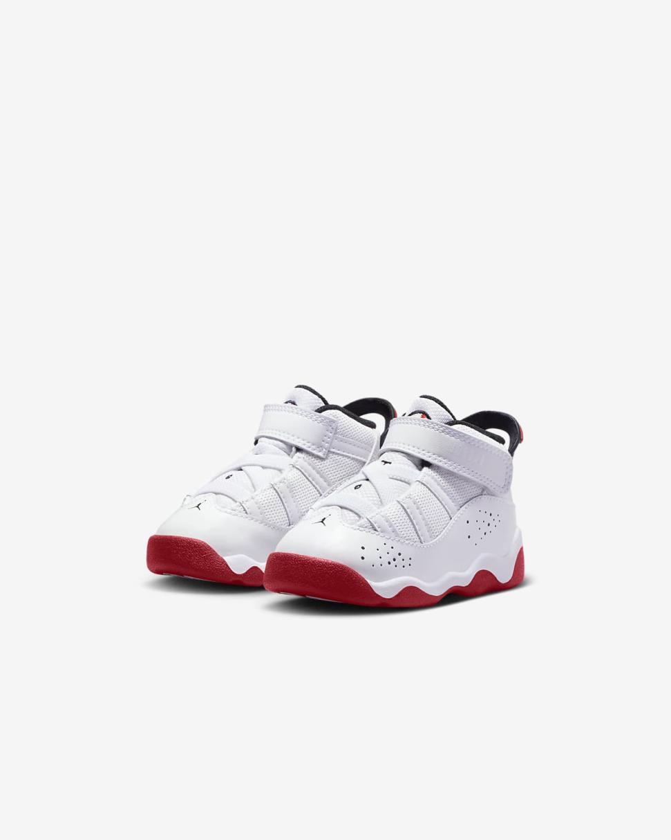 Jordan 6 Rings White/Black/University Red | Kids Nike Jordan