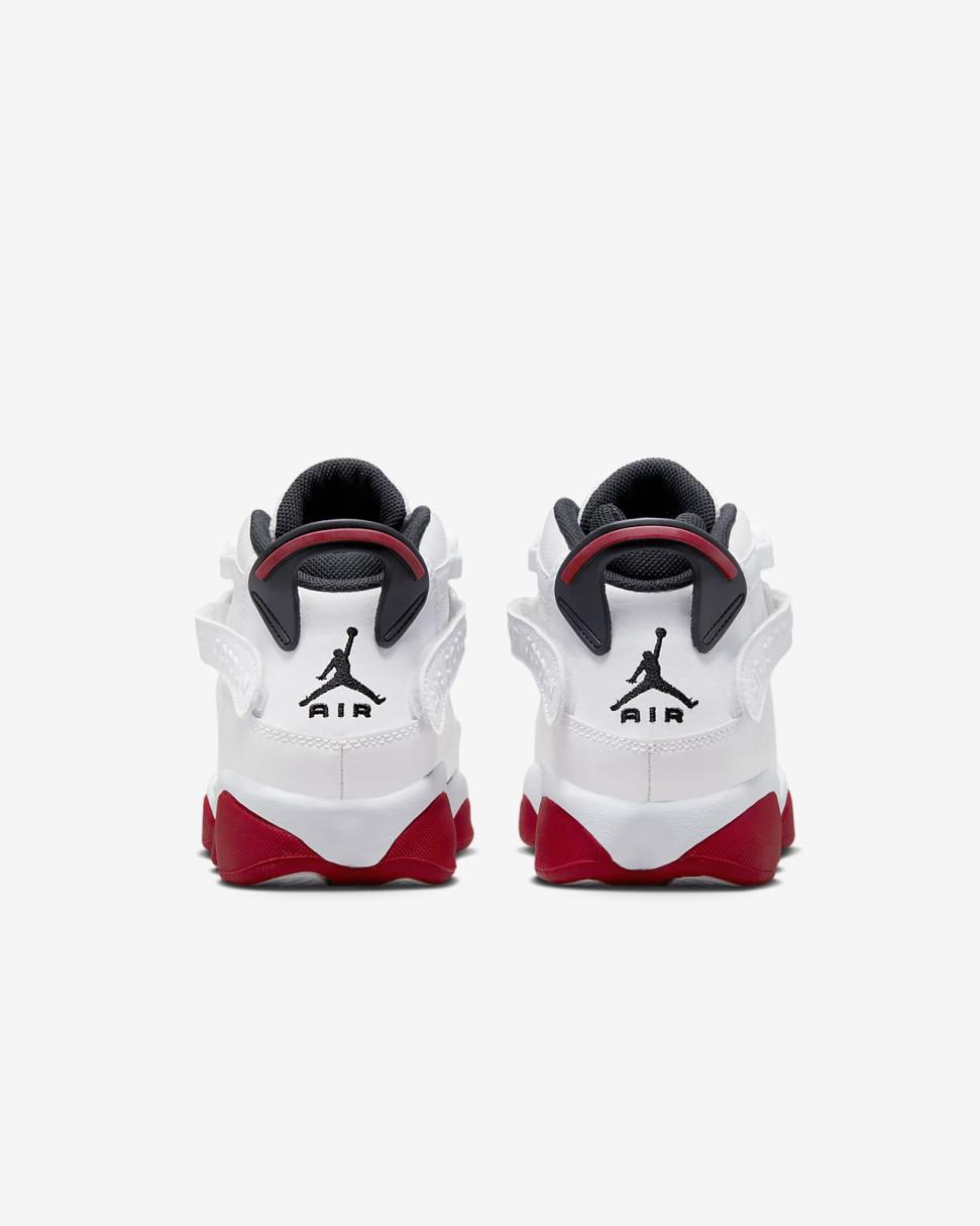 Jordan 6 Rings White/Black/University Red | Kids Nike Jordan