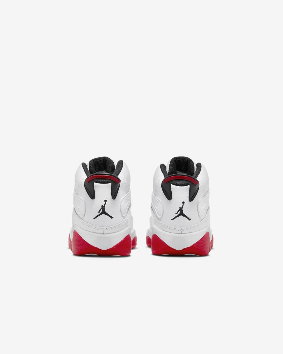 Jordan 6 Rings White/Black/University Red | Kids Nike Jordan