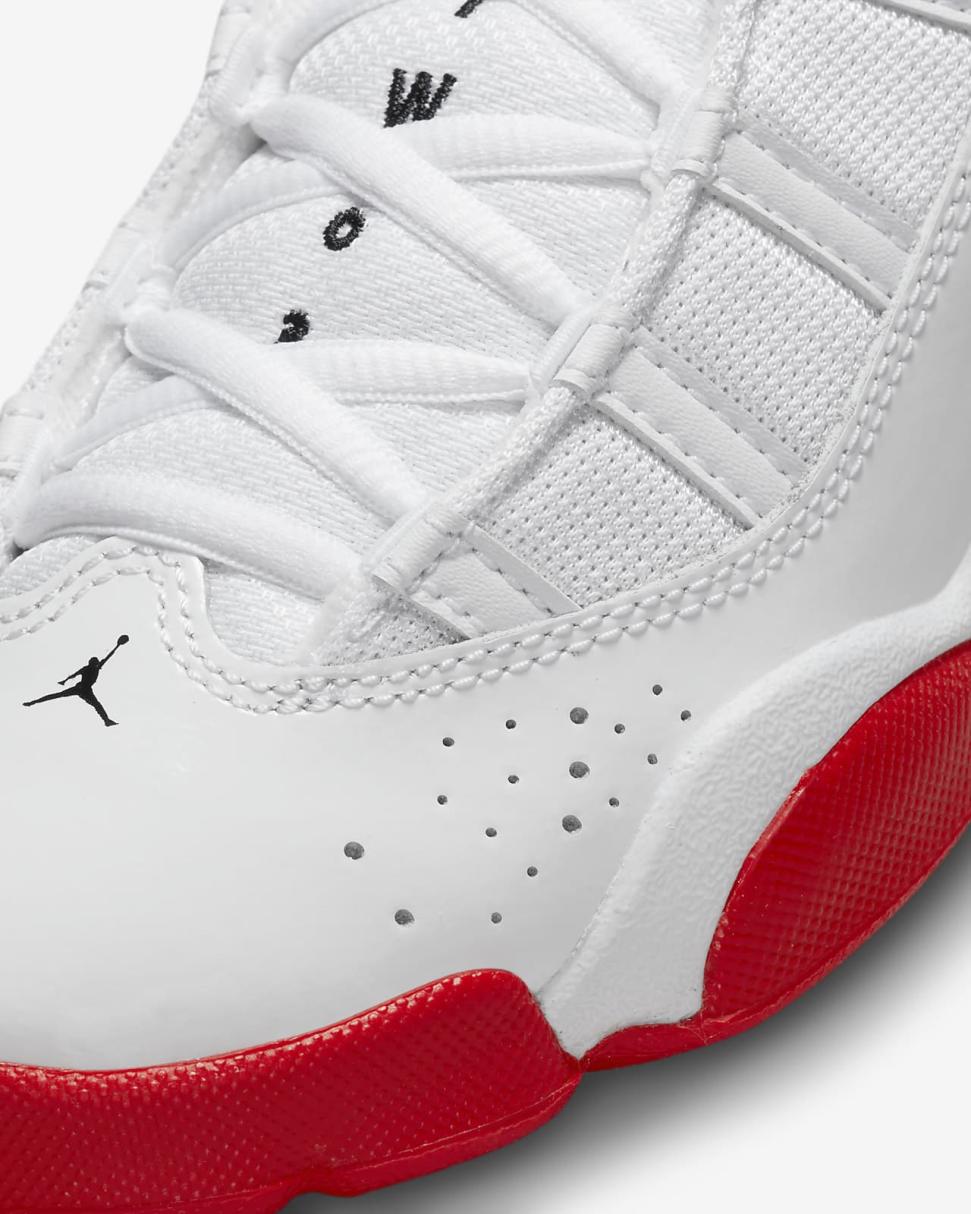 Jordan 6 Rings White/Black/University Red | Kids Nike Jordan