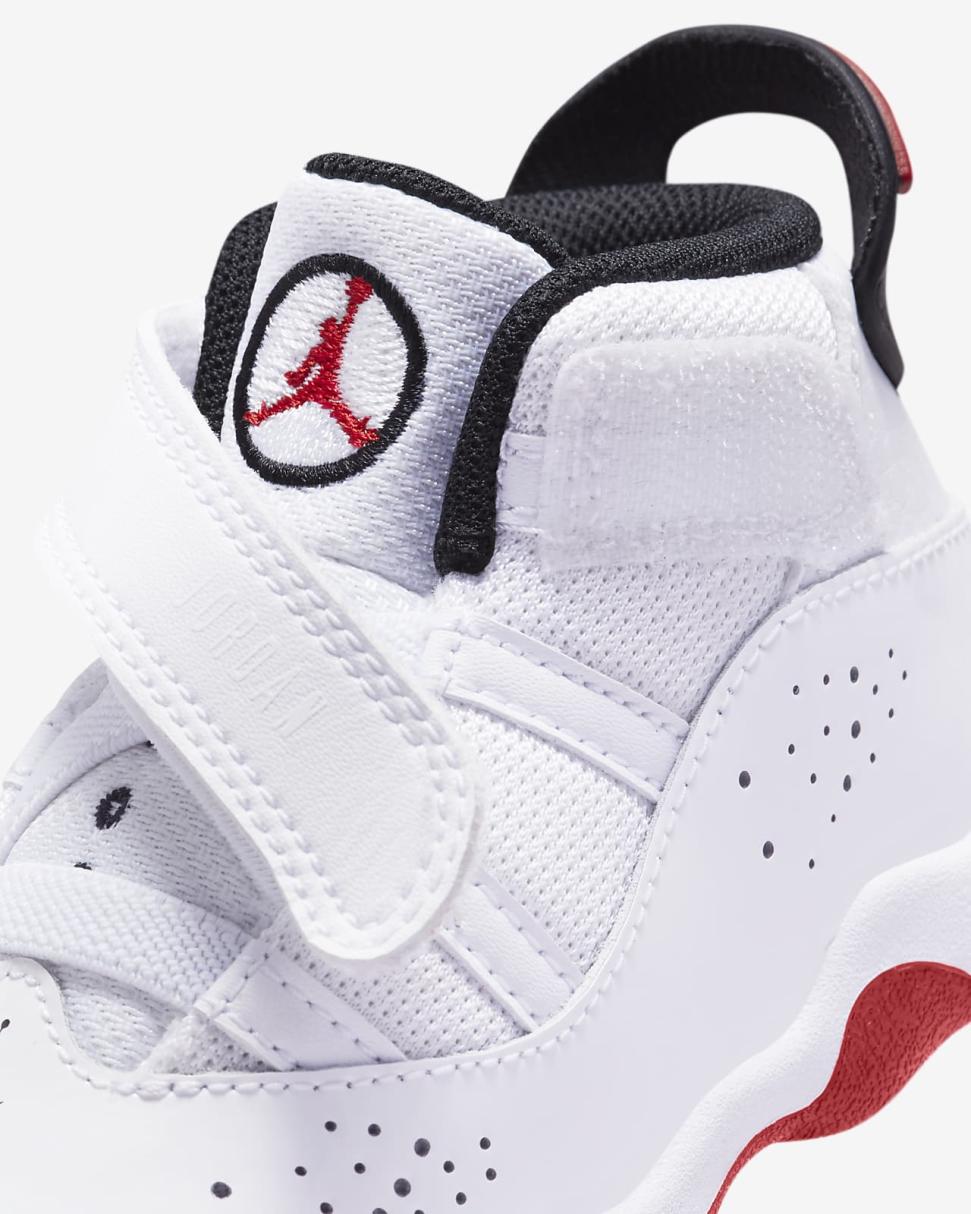 Jordan 6 Rings White/Black/University Red | Kids Nike Jordan