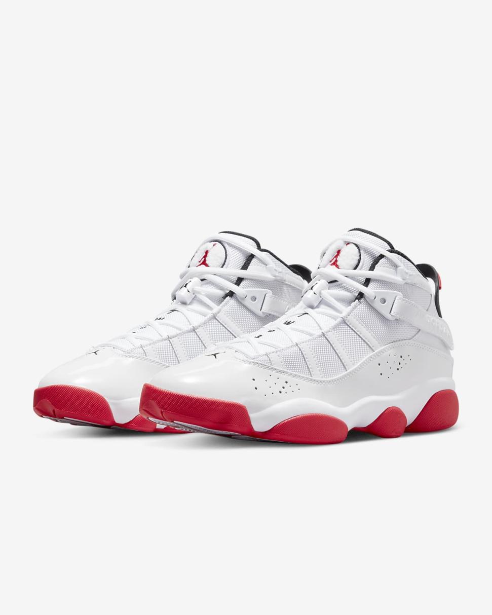 Jordan 6 Rings White/Black/University Red | Mens Nike Lifestyle