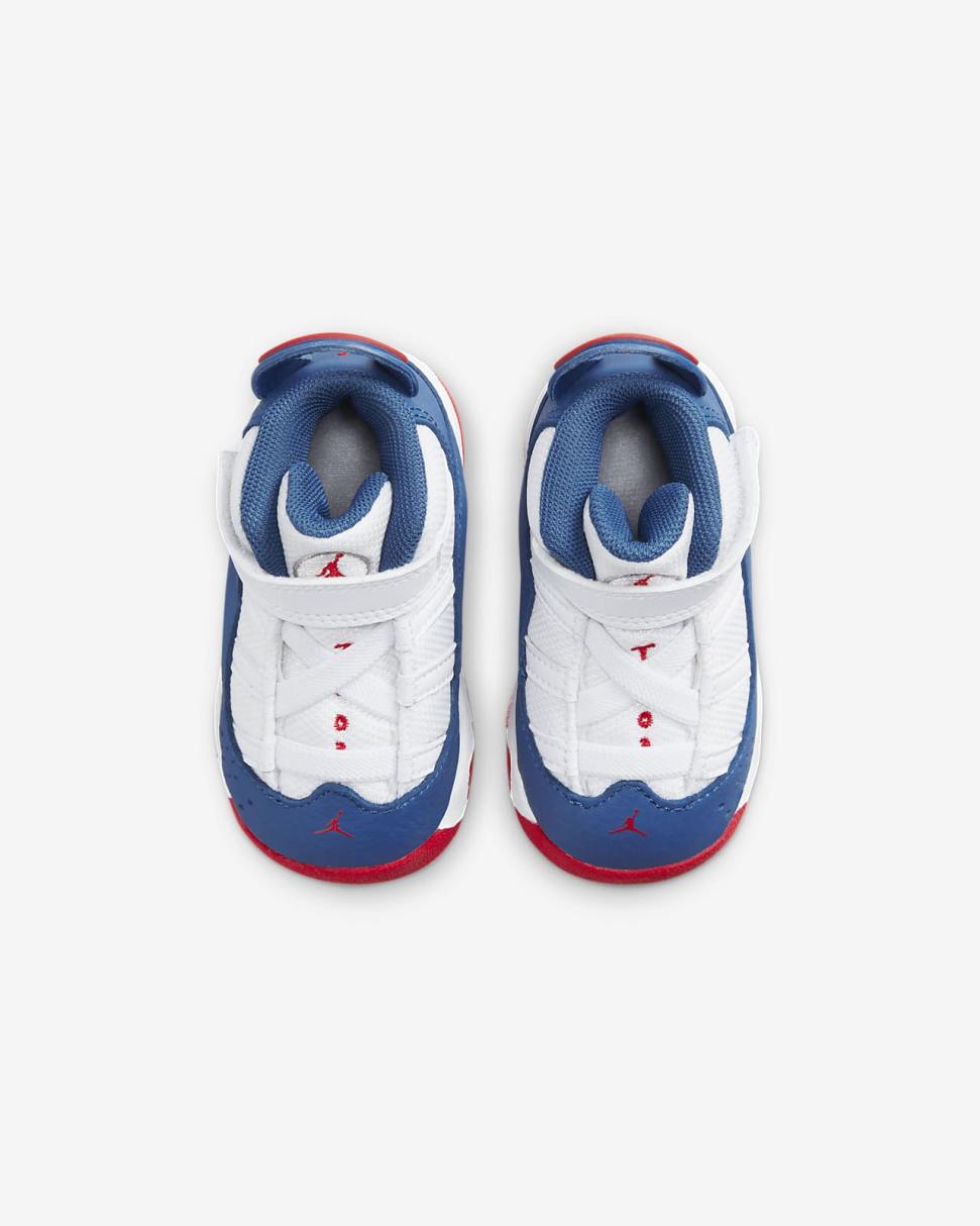 Jordan 6 Rings White/University Red/Light Steel Grey/True Blue | Kids Nike Jordan