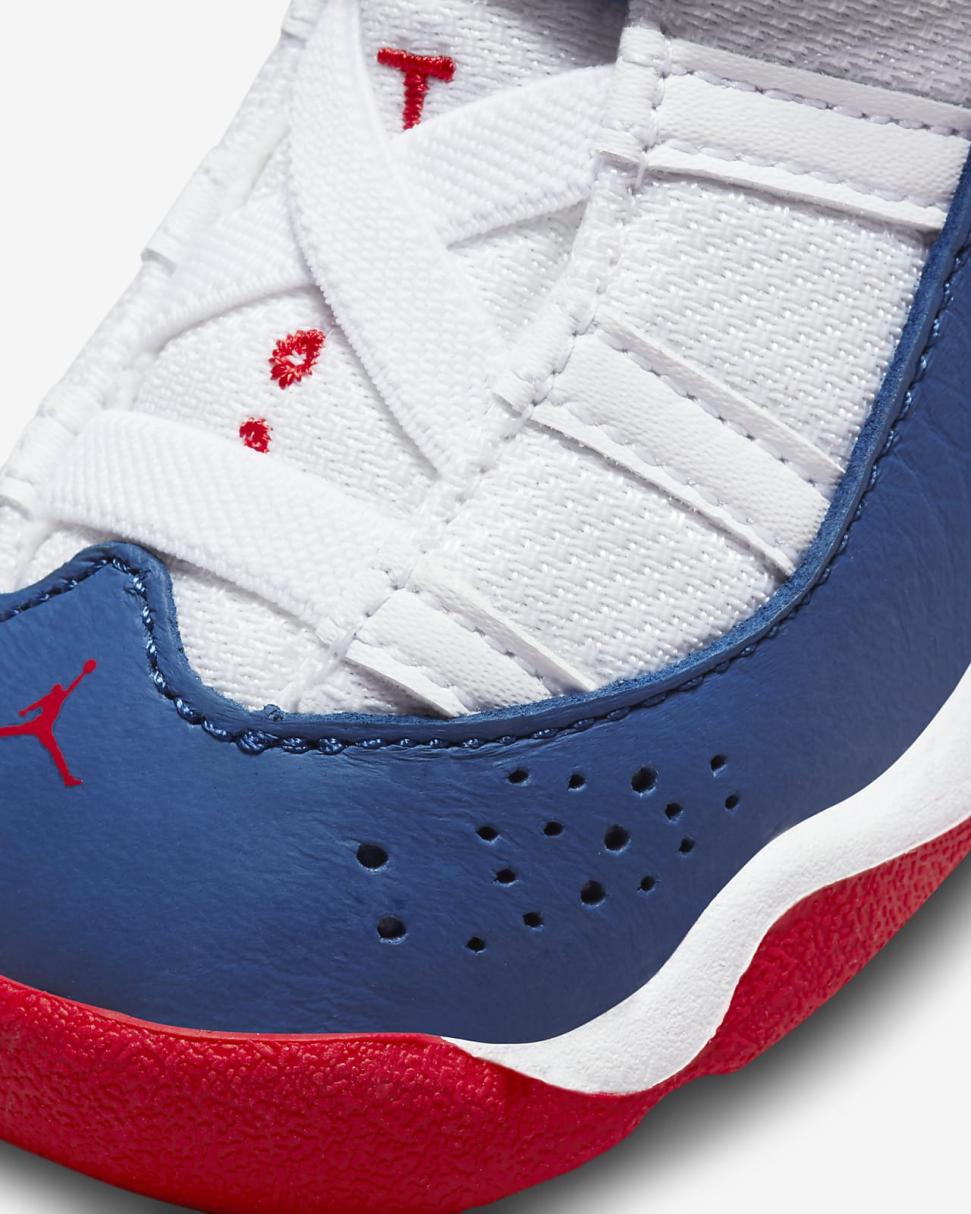 Jordan 6 Rings White/University Red/Light Steel Grey/True Blue | Kids Nike Jordan