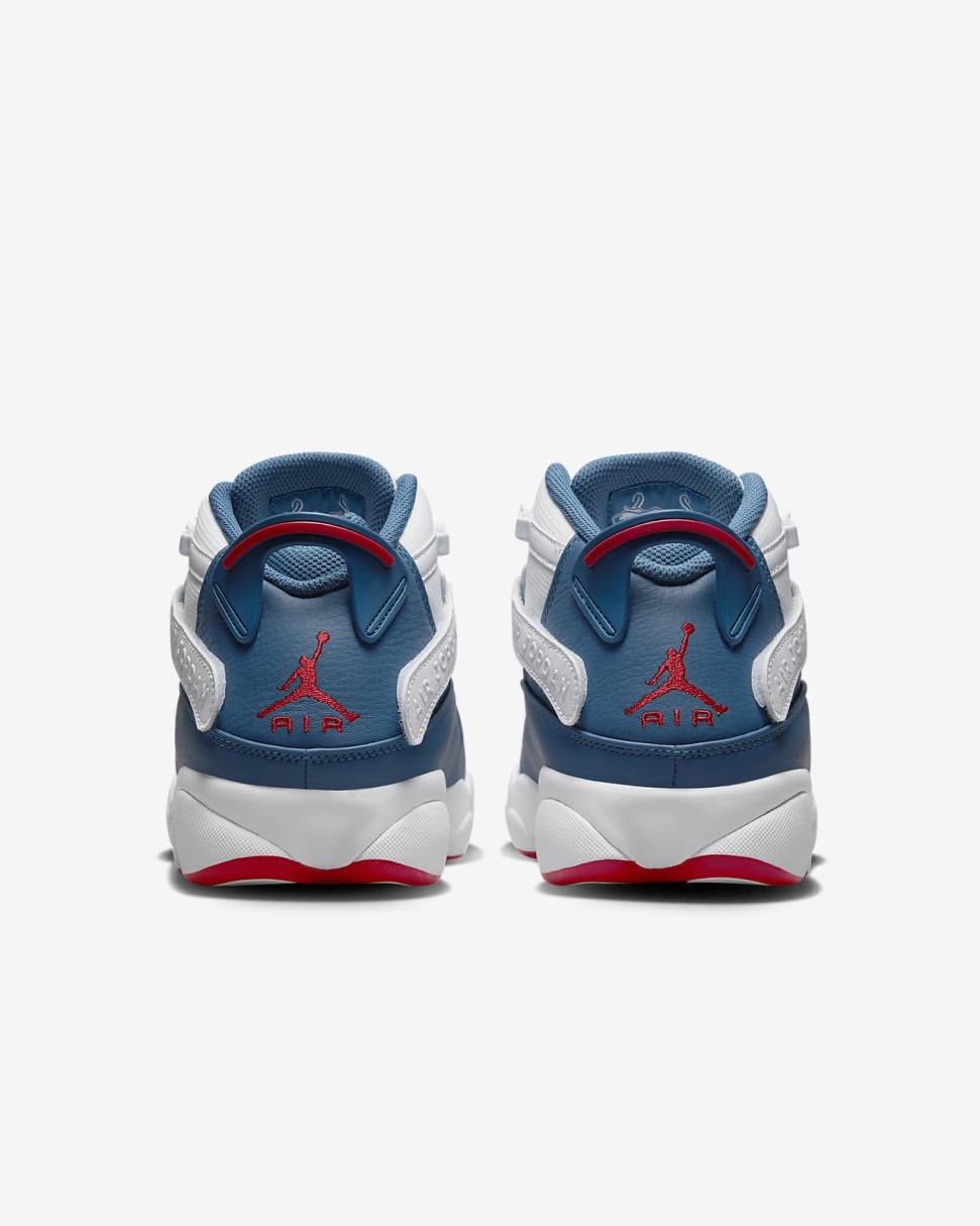Jordan 6 Rings White/University Red/Light Steel Grey/True Blue | Mens Nike Lifestyle