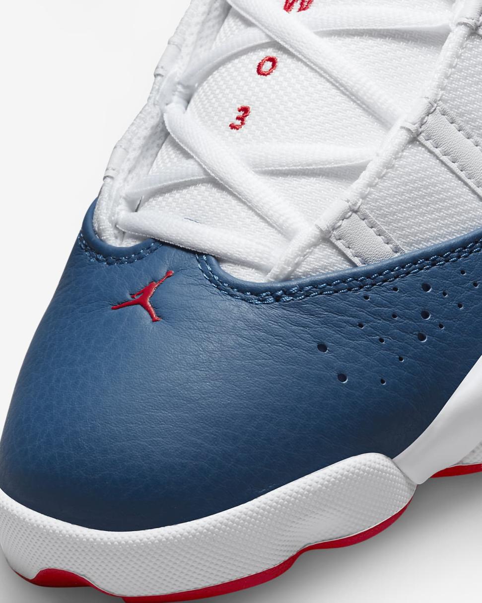 Jordan 6 Rings White/University Red/Light Steel Grey/True Blue | Mens Nike Lifestyle