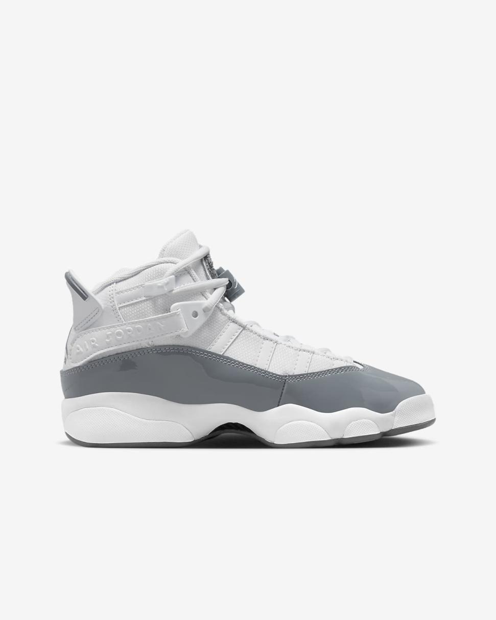 Jordan 6 Rings White/White/Cool Grey | Kids Nike Jordan