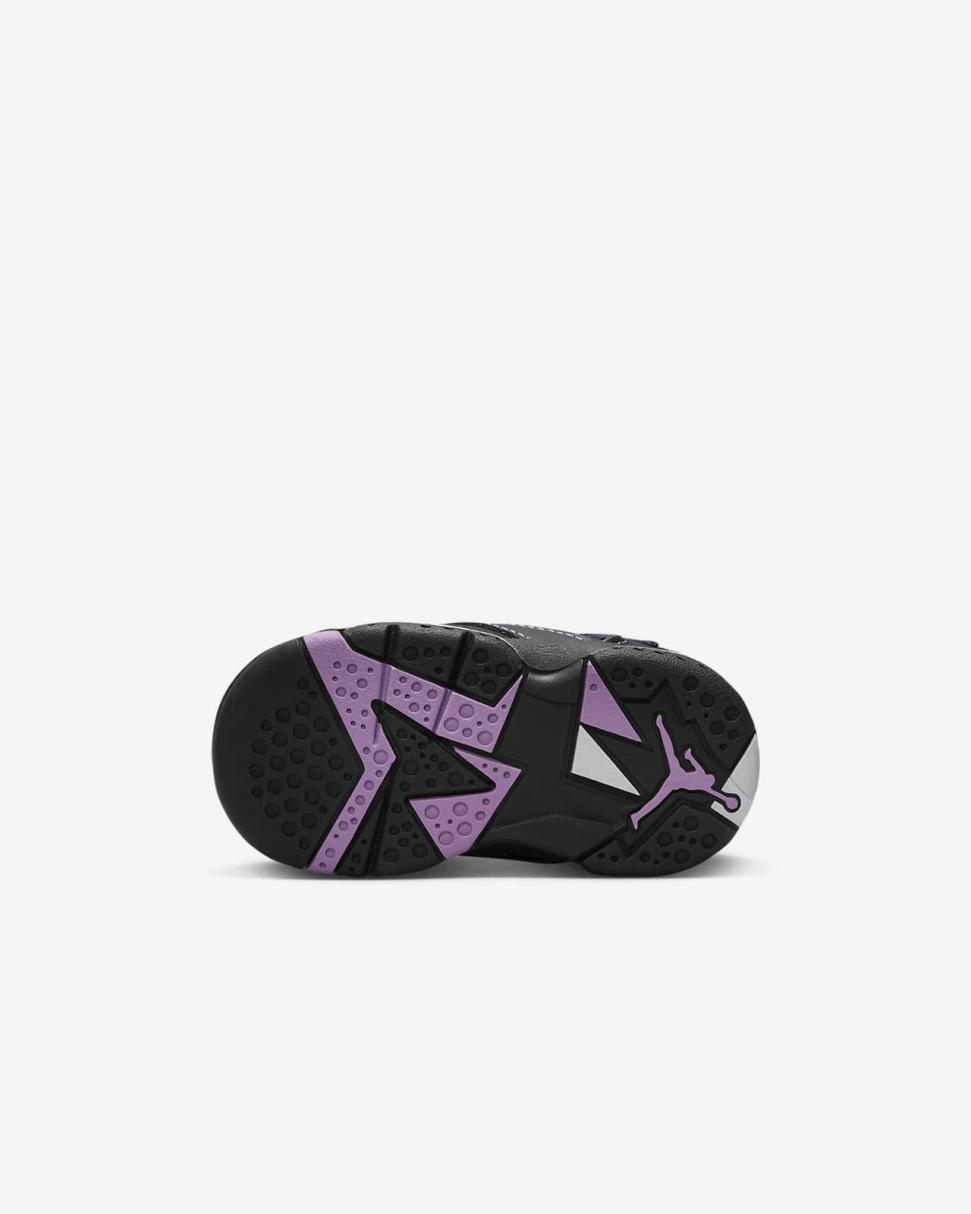 Jordan 7 Retro Black/Rush Fuchsia/Barely Grape | Kids Nike Jordan