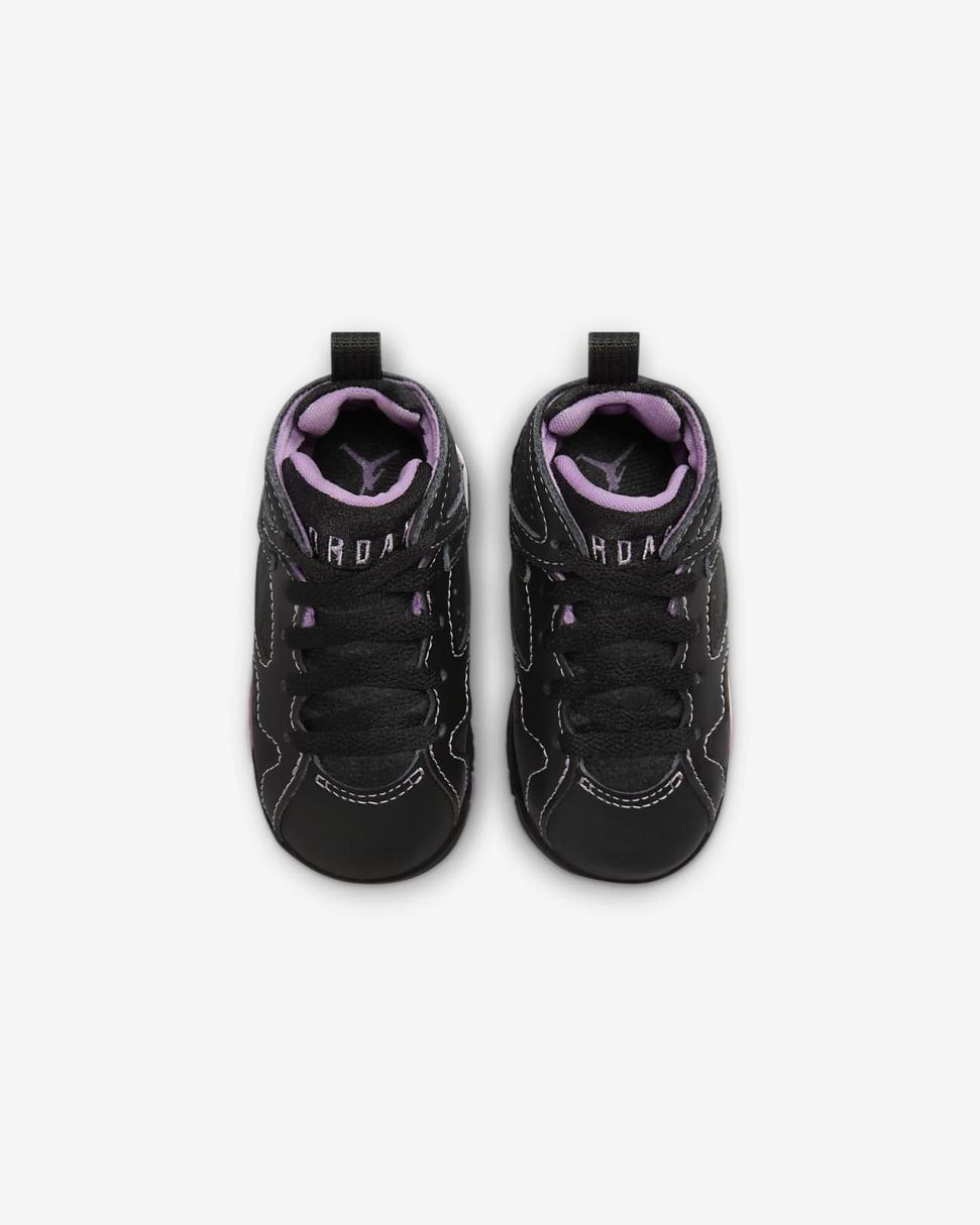 Jordan 7 Retro Black/Rush Fuchsia/Barely Grape | Kids Nike Jordan